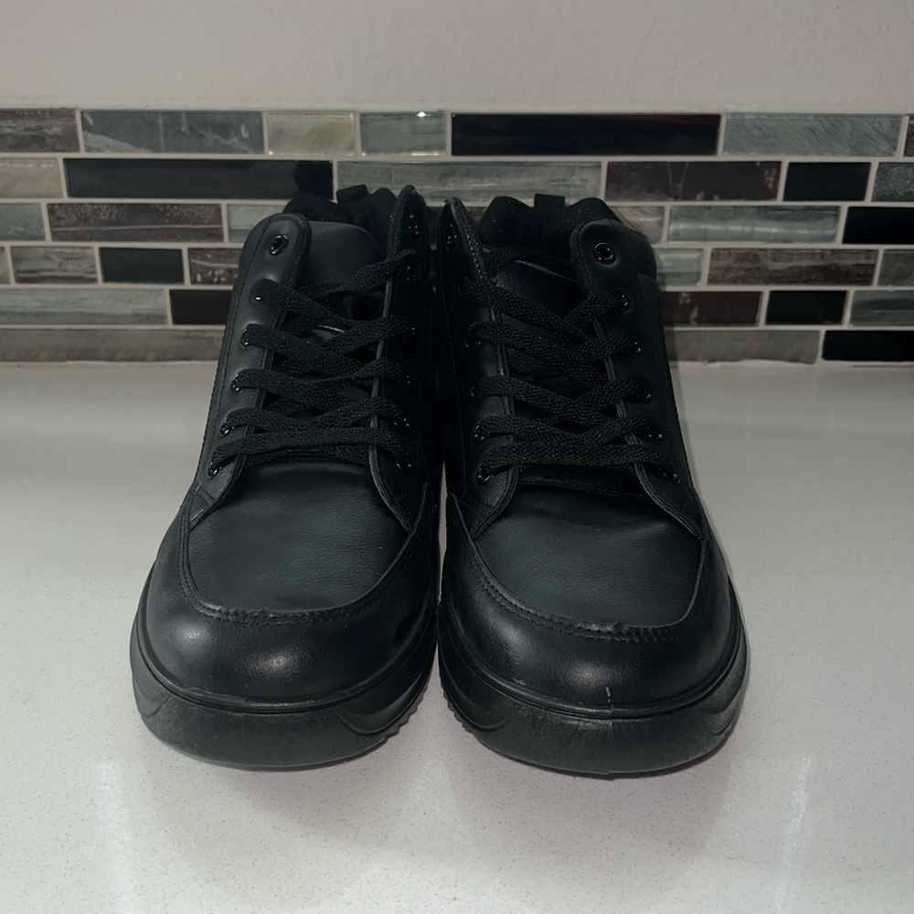 Simple black dress shoes